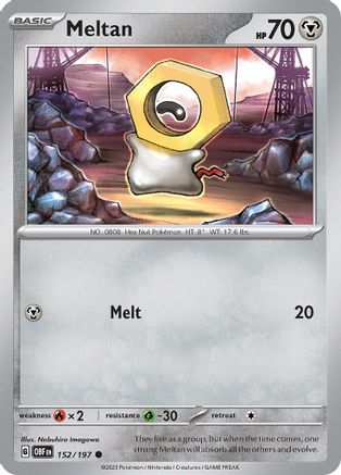 Meltan 152  SV03 Obsidian Flames - Common