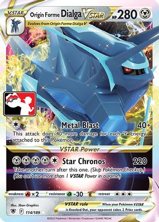 Origin Forme Dialga VSTAR/189  - Holofoil Prize Pack Series Cards - Ultra Rare
