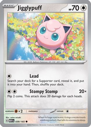 Jigglypuff 039  SV Scarlet & Violet 151 - Common