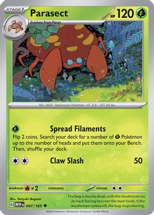 Parasect 047  SV Scarlet & Violet 151 - Uncommon