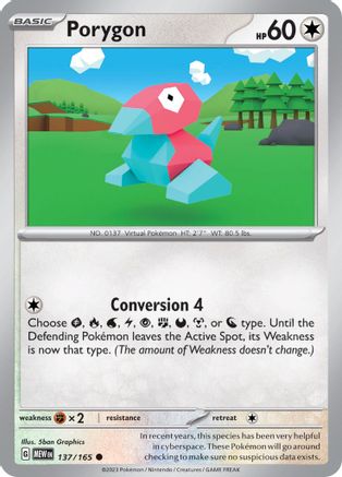 Porygon 137  SV Scarlet & Violet 151 - Common