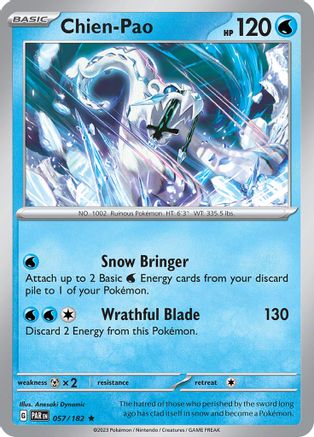 Chien-Pao 057  - Reverse Holofoil SV04 Paradox Rift - Rare