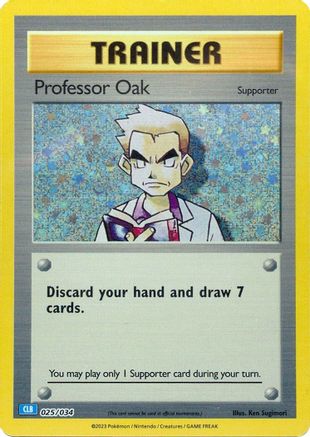 Professor Oak (CLB) 025  - Holofoil Trading Card Game Classic - Classic Collection