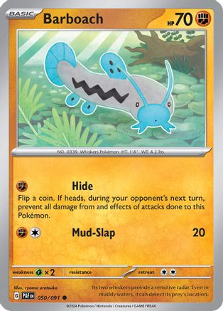 Barboach 050  - Reverse Holofoil SV Paldean Fates - Common