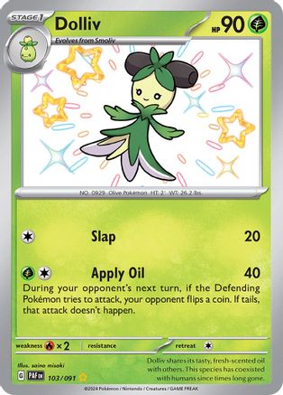 Dolliv 103  - Holofoil SV Paldean Fates - Shiny Rare
