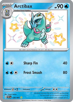 Arctibax 129  - Holofoil SV Paldean Fates - Shiny Rare