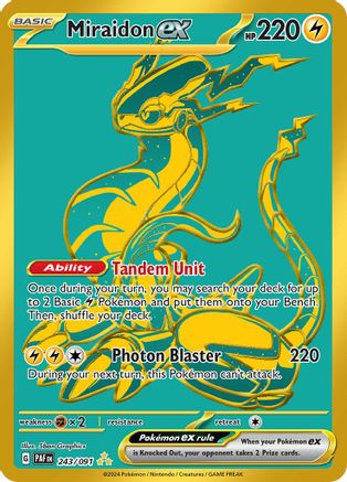 Miraidon ex 243  - Holofoil SV Paldean Fates - Hyper Rare