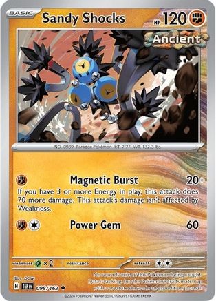 Sandy Shocks 098  - Reverse Holofoil SV05 Temporal Forces - Uncommon