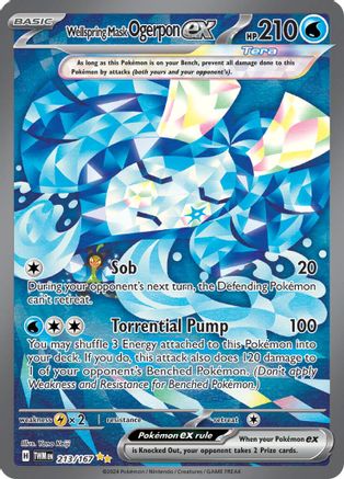 Wellspring Mask Ogerpon ex 213/167  - Holofoil SV06 Twilight Masquerade - Special Illustration Rare