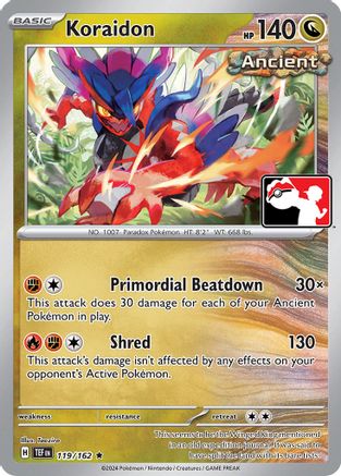 Koraidon 119  Prize Pack Series Cards - Rare