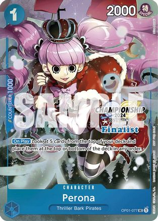 Perona (Championship 2024 Finalist Card Set) (OP01-077) - One Piece Promotion Cards Foil