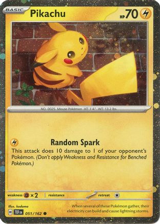 Pikachu (Cosmo Holo) 051/162  - Holofoil Miscellaneous Cards & Products - Promo