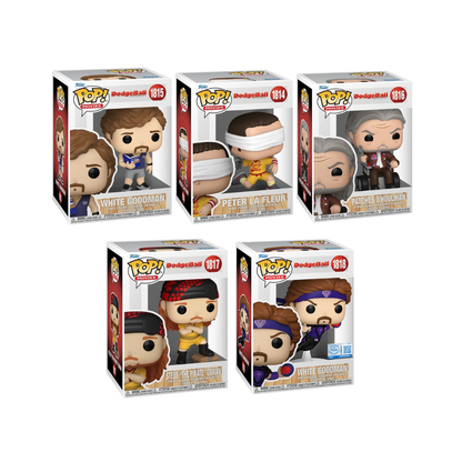 Funko Pop! Movies: Dodgeball - White Goodman / Peter La Fleur / Patches O'Houlihan / Steve "The Pirate" Cowan / White Goodman [Funko Special Edition] *PREORDER*