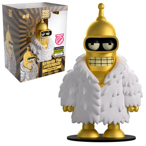 YouTooz: Futurama - Bender The Offender Vinyl Figure (Chrome) #4 [Limited 750pcs - Entertainment Earth Exclusive] *PREORDER*
