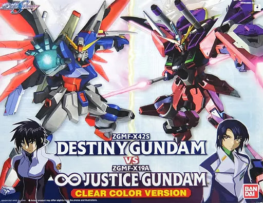 Gunpla - Bandai 1/100 Gundam Destiny Vs Infinite Justice Clear Color Ver