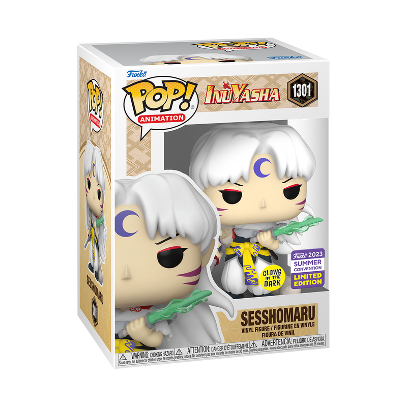 FUNKO POP! INUYASHA SESSHOMARU with SWORD GLOW #1301 [2023 SDCC SHARED EXCLUSIVE] *PREORDER*