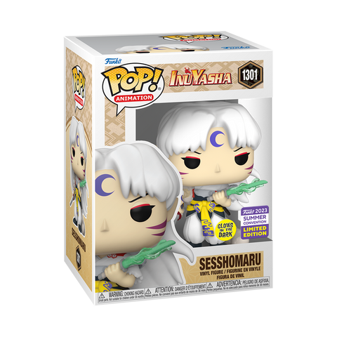 FUNKO POP! INUYASHA SESSHOMARU with SWORD GLOW #1301 [2023 SDCC SHARED EXCLUSIVE] *PREORDER*