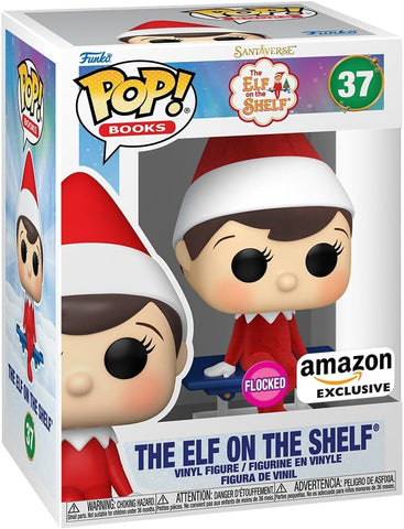 Funko Pop! Books: Elf on The Shelf- Elf (Flocked) #37 [Amazon Exclusive]