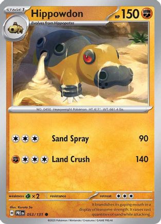 Hippowdon 053  SV Prismatic Evolutions - Common