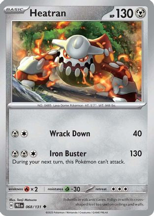 Heatran 068  SV Prismatic Evolutions - Uncommon