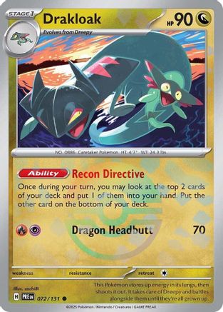 Drakloak (Poke Ball Pattern) 072  - Holofoil SV Prismatic Evolutions - Common