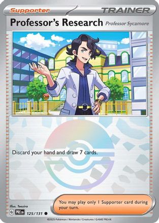 Professor's Research [Professor Sycamore] (Poke Ball Pattern) 125  - Holofoil SV Prismatic Evolutions - Common