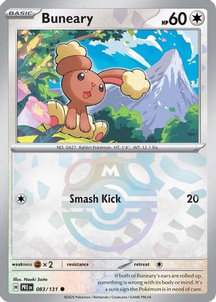 Buneary (Master Ball Pattern) 083  - Holofoil SV Prismatic Evolutions - Common