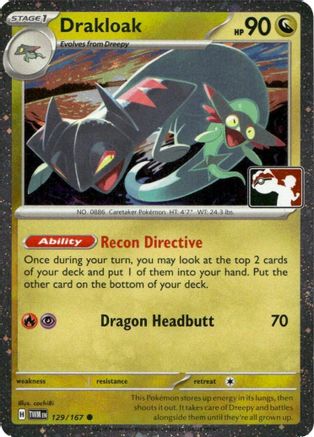 Drakloak 129  - Holofoil Prize Pack Series Cards - Common