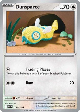 Dunsparce 120  - Reverse Holofoil SV09 Journey Together - Common