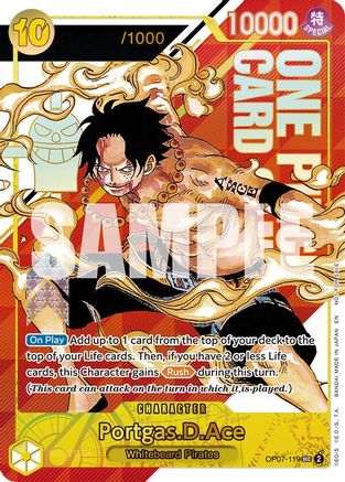 Portgas.D.Ace (Serial Numbered) (OP07-119) - One Piece Promotion Cards Foil