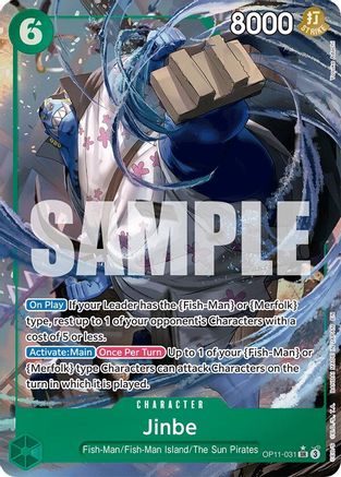 Jinbe (031) (Alternate Art) (OP11-031) - A Fist of Divine Speed Foil