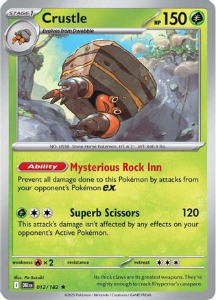 Crustle 012/182  - Holofoil SV10 Destined Rivals - Rare