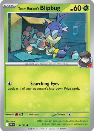 Team Rocket's Blipbug 015  - Reverse Holofoil SV10 Destined Rivals - Common