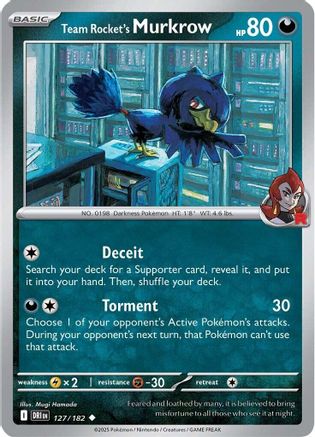 Team Rocket's Murkrow 127/182  SV10 Destined Rivals - Uncommon