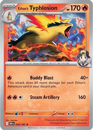 Ethan's Typhlosion (Non-holo) 034  Deck Exclusives - Rare