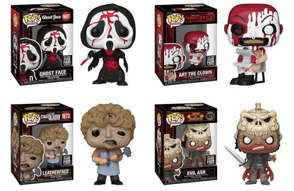 Funko Pop! Horror: Scare Fair - Ghost Face / Art The Clown / Leatherface / Evil Ash