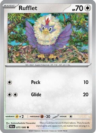 Rufflet 077  SV Black Bolt - Common