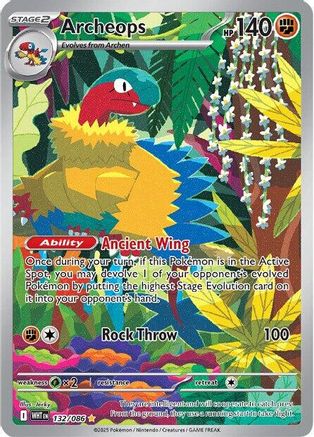 Archeops 132/086  - Holofoil SV White Flare - Illustration Rare
