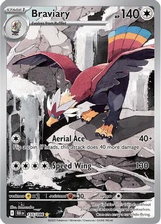 Braviary 155/086  - Holofoil SV Black Bolt - Illustration Rare
