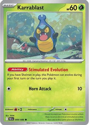 Karrablast 009  - Reverse Holofoil SV Black Bolt - Common