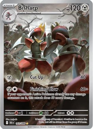 Bisharp 143/086  - Holofoil SV Black Bolt - Illustration Rare