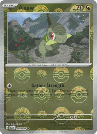 Axew (Poke Ball Pattern) 068  - Holofoil SV Black Bolt - Common