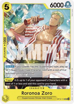 Roronoa Zoro (113) (OP12-113) - Legacy of the Master