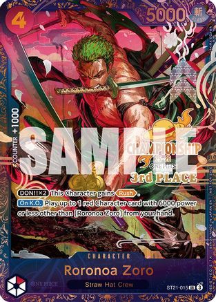 Roronoa Zoro (CS 25-26 3rd Place) (ST21-015) - One Piece Promotion Cards Foil
