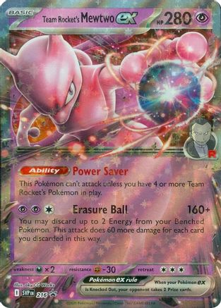 Team Rocket's Mewtwo ex 216  - Holofoil SV Scarlet & Violet Promo Cards - Promo