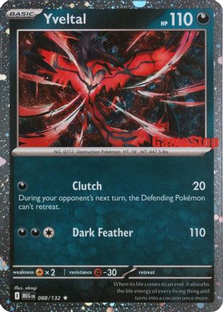 Yveltal (Game Stop) 088  - Holofoil Miscellaneous Cards & Products - Rare