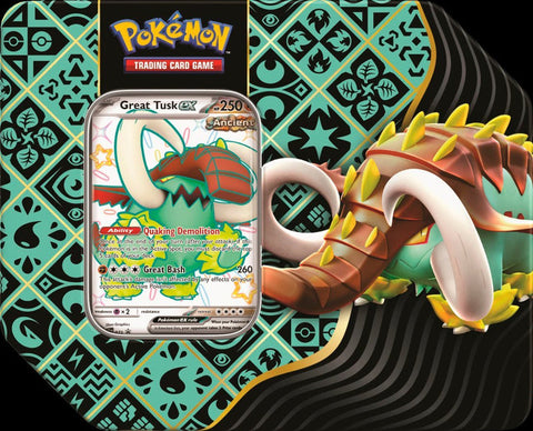 Pokemon TCG: Scarlet & Violet - Paldean Fates Great Tusk Tin