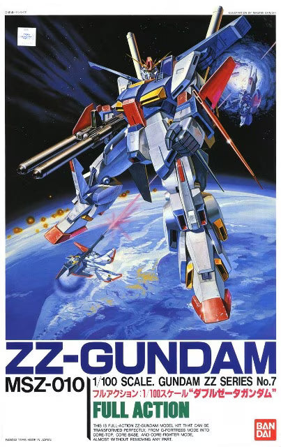 Bandai: Gunpla - ZZ-Gundam Full Action Master Grade 1/100 Model Kit