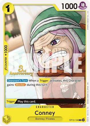 Conney (OP13-106) - Carrying On His Will: 3rd Anniversary Tournament Cards