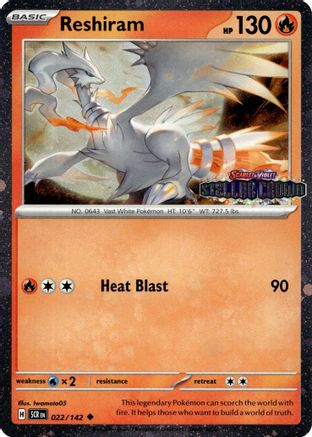Reshiram (Stellar Crown Stamped) 022  - Holofoil Miscellaneous Cards & Products - Uncommon